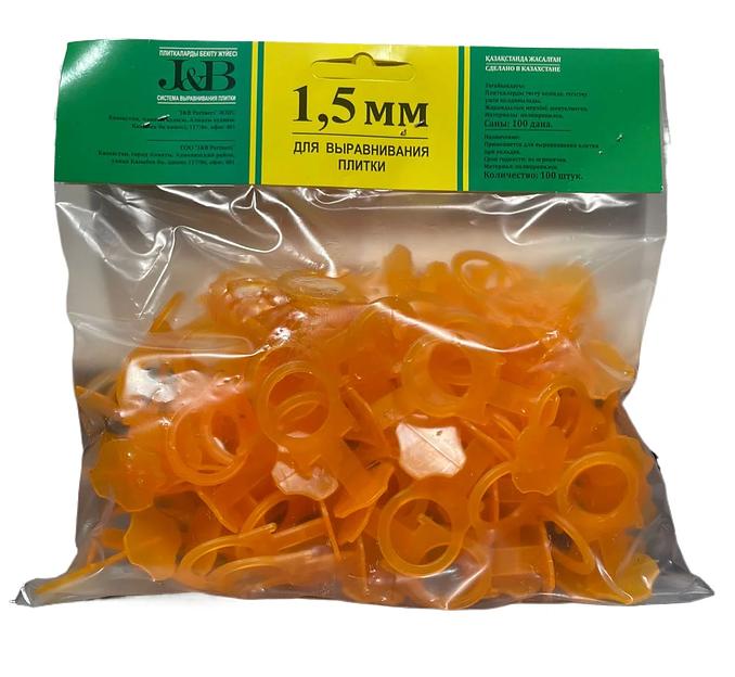 Система выравнивания плитки J&B Зажим Кольцо 1,5 мм, 100 шт фото 1