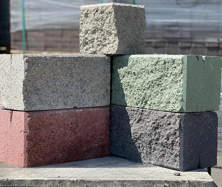 Сплитерный блок рваный, 390х190х190 мм, цветной, автоклавный ОПТ фото 2