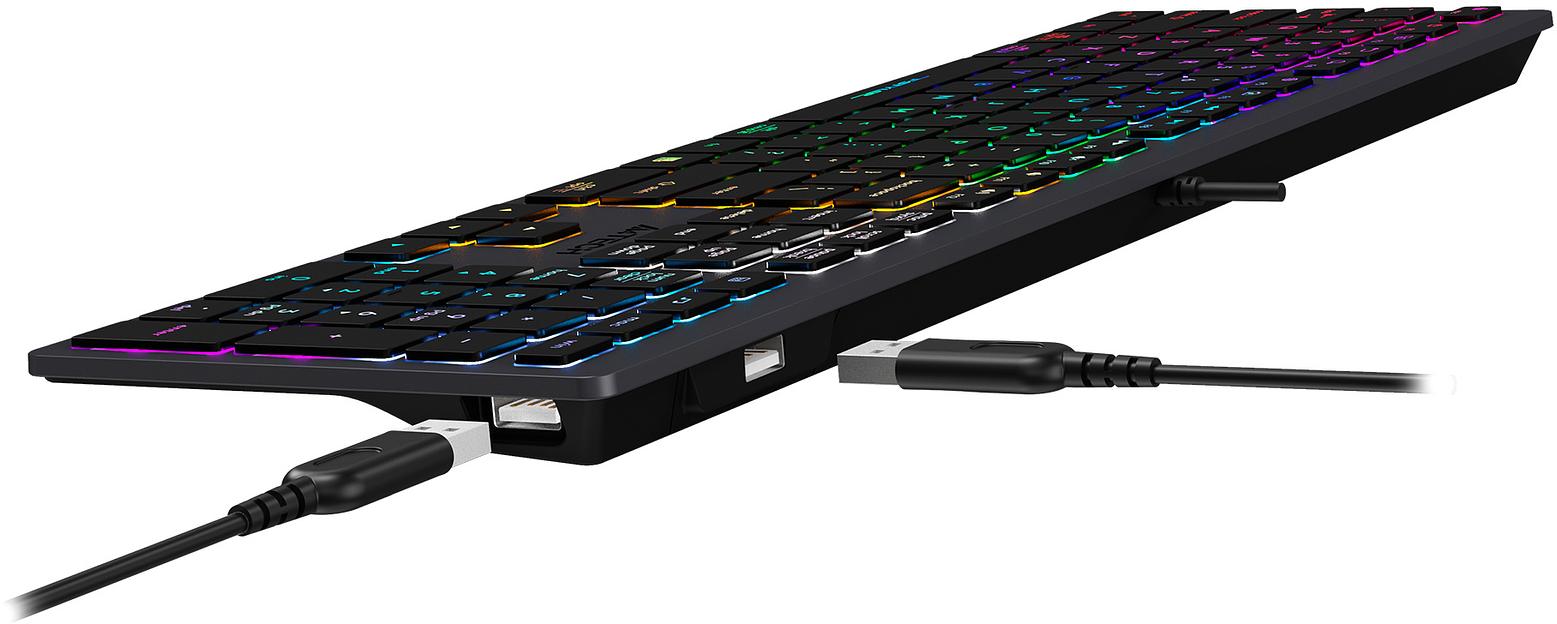 Клавиатура A4Tech Fstyler FX60H серый USB slim Multimedia LED фото 8