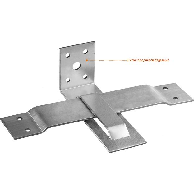 ЗУБР СОС-2.0, 40 x 200 (140) x 2 мм, пластина, скользящая опора для стропил (310166-140) фото 2