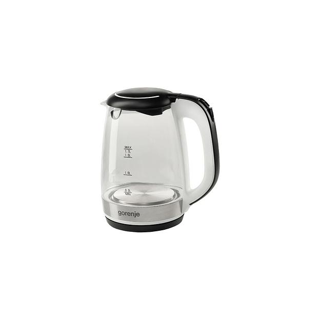Чайник электрический Gorenje K17GLBWGOR, 2200Вт, черный фото 1