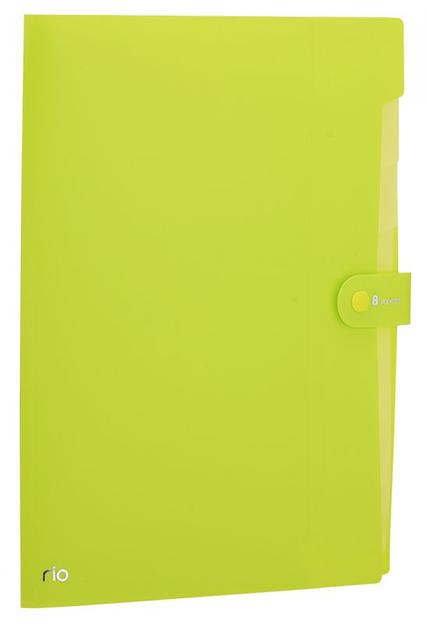 Папка-портфель Deli Rio EB40102 8 отдел. A4 полипропилен 0.6мм ассорти фото 2