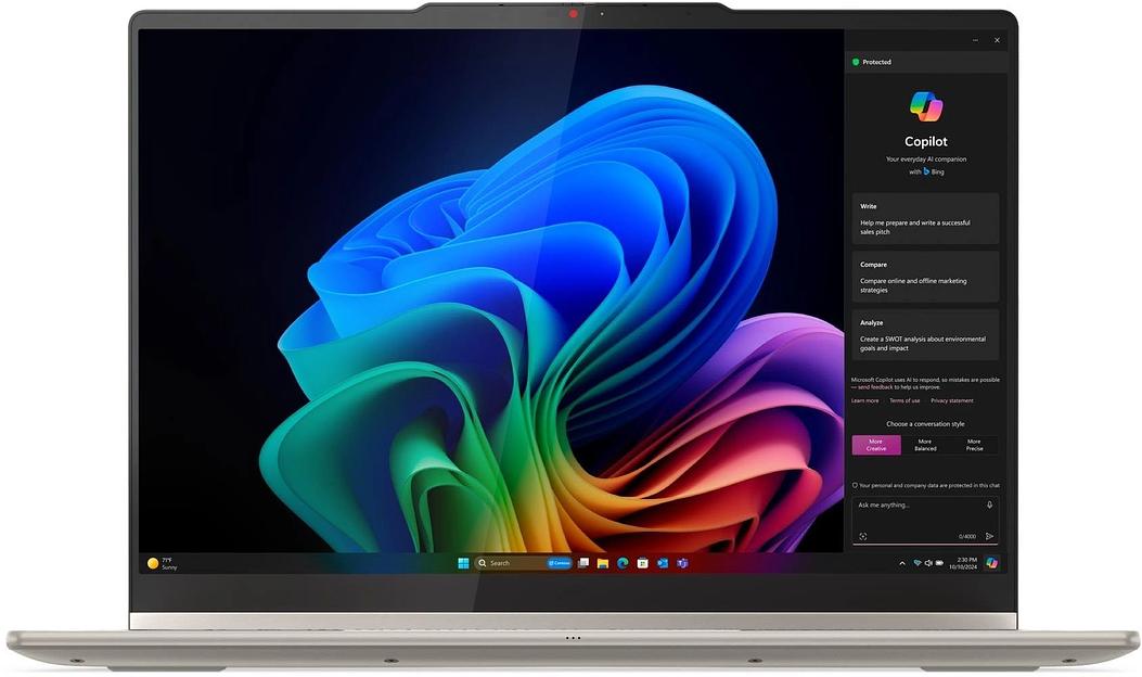 Ноутбук Lenovo Yoga 7 14AKP10 Ryzen AI 7 350 24Gb SSD1Tb AMD Radeon 860M 14" OLED Touch WUXGA (1920x1200) без ОС beige WiFi BT Cam (83JR0062RK) фото 1