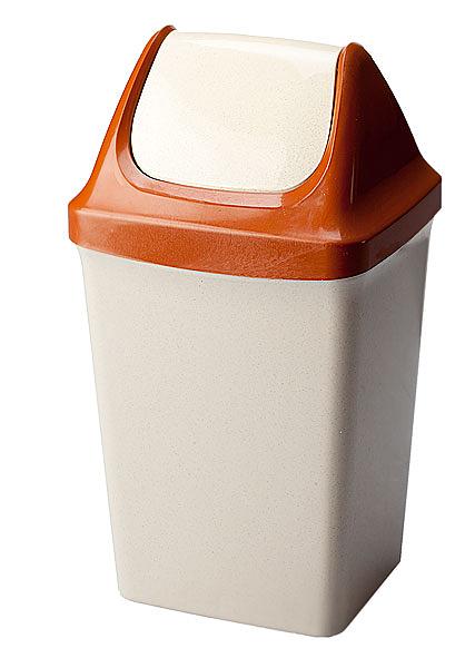 Ведро для мусора с подвижной крышкой 15 л опт фото 1