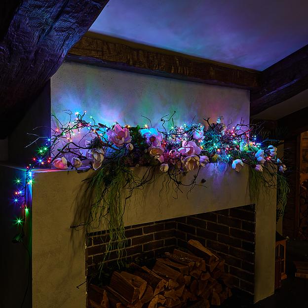 Гирлянда светодиодная с контроллером Фейерверк 3м 200 светодиодов Разноцветный свет Провод зеленый ULD-S0300-200/DGA MULTI IP20 FIRECRACKER фото 4