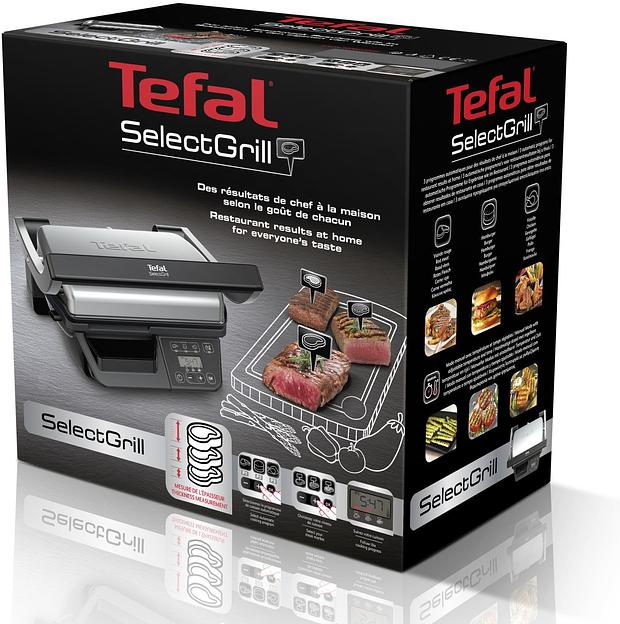Электрогриль Tefal Optigrill GC740B30 2000Вт черный/серебристый фото 7