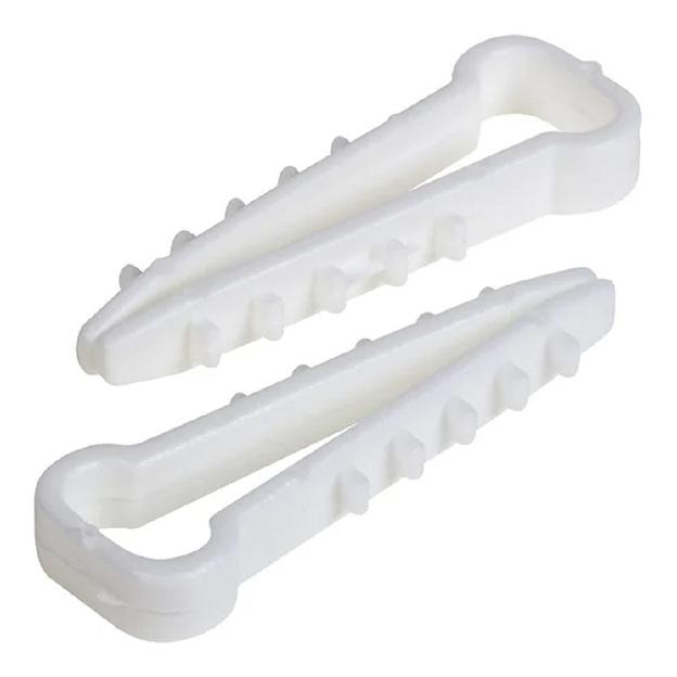 PROconnect (07-4611) Дюбель-хомут 5-10мм, прямоугольный, белый (100 шт/уп) фото 1