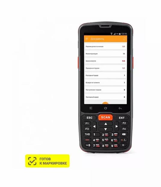 Терминал сбора данных Атол Smart.Slim полный (4", Android 7.0, MTK MT6580, 2Gb/16Gb, 2D E3, Wi-Fi, BT, NFC, 3G, GPS, Camera, БП, IP65, 4000 mАh) фото 1