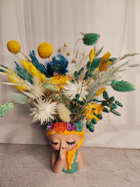 Букет из сухоцветов 18 см код 115995369 ОПТ фото 1