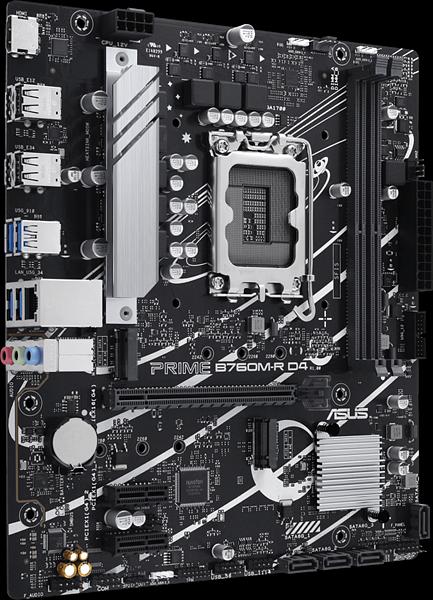 Материнская плата ASUS PRIME B760M-R D4, LGA1700, B760, 2*DDR4, HDMI, 4xSATA3 + RAID, M2, Audio, Gb LAN, USB 3.2, USB 2.0, mATX; 90MB1HA0-M0EAY0 (PRIME B760M-R D4) фото 2