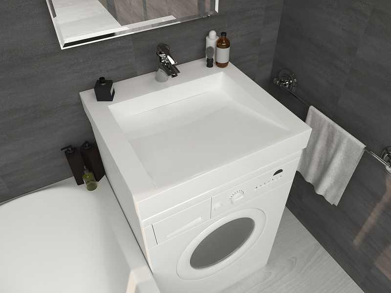 Раковина над стиральной машиной для ванной комнаты Марко «Блюз» ОПТ фото 1