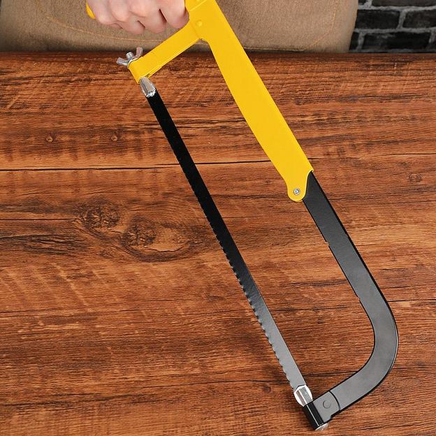 Ножовка по металлу раздвижная трехразмерная Deli DL6008 200/250/300мм, полотно из стали 65Mn, корпус из стали Q195, регулируемый угол резки 45-90 град. фото 5