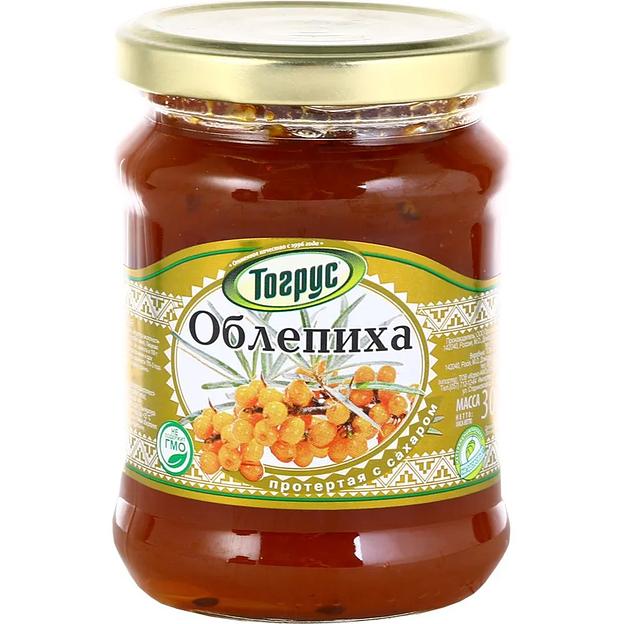 Облепиха протёртая с сахаром Тогрус 300 г фото 1