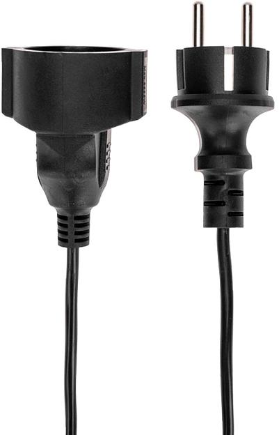 Удлинитель силовой PROconnect PROc-Uc (13-4910) 2x0.75кв.мм 1розет. 20м ПВС 6A без катушки черный фото 3