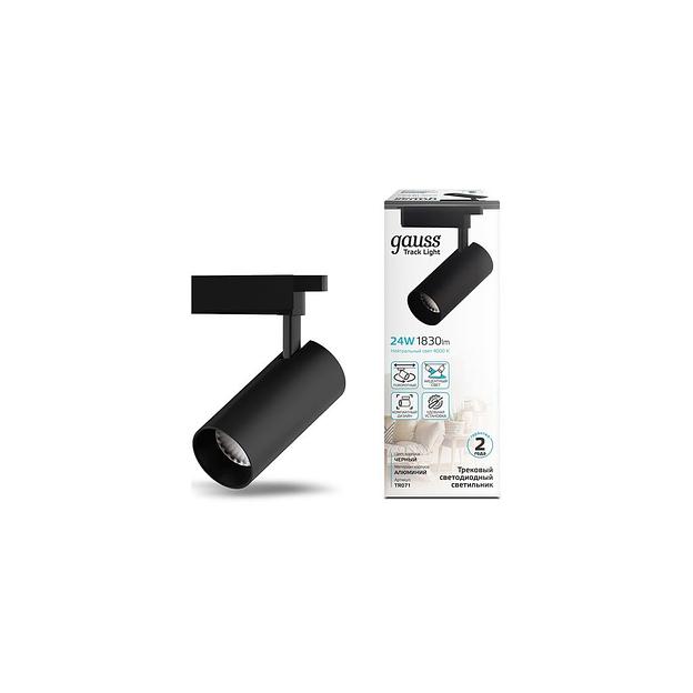 Светильник GAUSS TR071, 4000К, белый нейтральный, черный фото 1