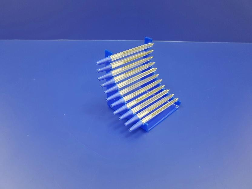 Подставка для ручек карандашей кистей 12 секции (горка радиус, цвет синий) фото 2