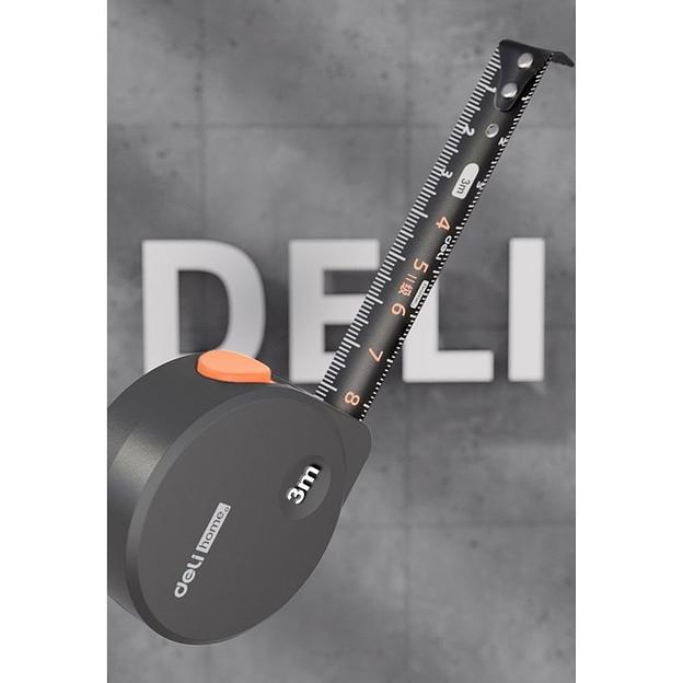 Измерительный и разметочный инструмент Deli Рулетка Home Series Gray HT8316C 3м х 16мм, эксклюзивный дизайн, корпус - высококачественный софттач пластик фото 5