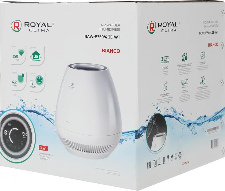 Мойка воздуха Royal Clima Bianco RAW-B350/4.2E-WT 15Вт белый фото 10