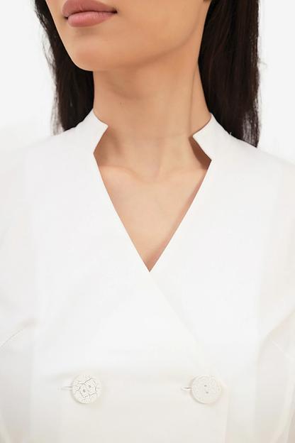 Халат медицинский женский VF2-99-25-3 молочный, опт фото 2