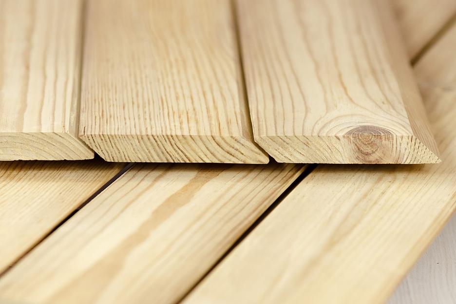 Доска из термодерева, косой планкен 20х113 мм фото 1