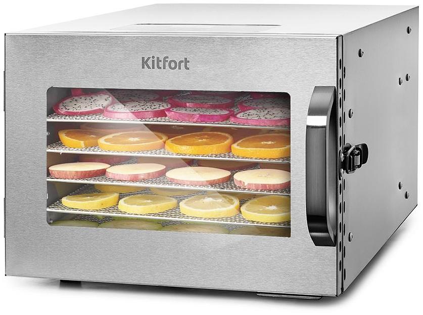 Сушка для фруктов и овощей Kitfort KT-1917 7под. 400Вт нержавеющая сталь фото 1