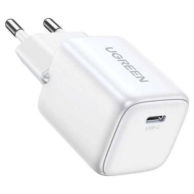 Сетевое зарядное устройство UGREEN CD318 (15324) Nexode 20W USB-C PD GaN Fast Charger EU. Цвет: белый фото 2