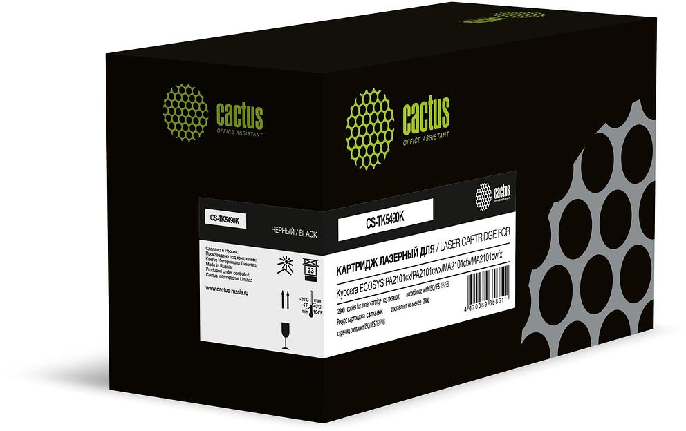 Картридж лазерный Cactus CS-TK5490K черный (2800стр.) для Kyocera ECOSYS PA2101cx/PA2101cwx/ MA2101cfx/ MA2101cwfx с чипом фото 1