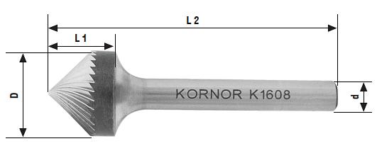 Твердосплавные борфрезы конические 90° Тип K ОПТ фото 3