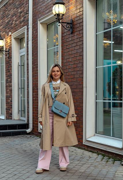 Сумка женская «Jessie» голубая ОПТ фото 7