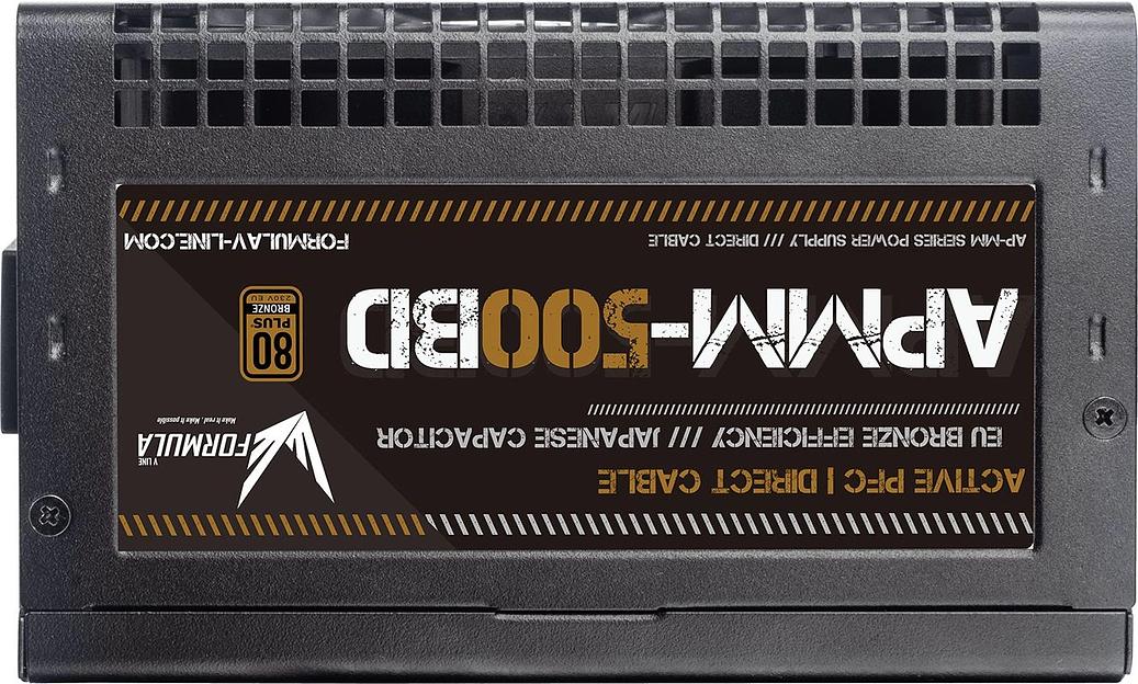 Блок питания Formula ATX 500W APMM-500BD 80+ bronze (20+4pin) APFC 120mm fan 5xSATA RTL фото 4