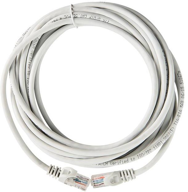 Коммутационный шнур (патч-корд), кат.5Е UTP, 10м, серый ITK RJ45(m) - RJ45(m) Cat. 5e U/UTP PVC 10м серый (PC01-C5EU-10M) фото 1