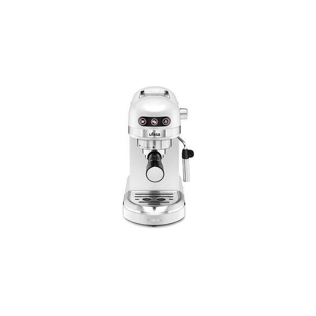 Кофеварка UFESA Palermo, рожковая, белый / серебристый фото 1