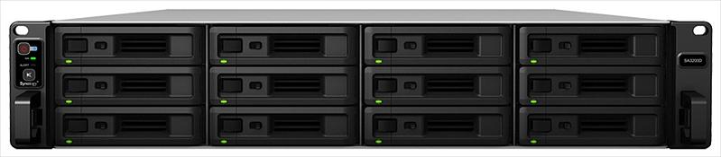 Система хранения данных Synology Rack 2U DualCont Array (QC2,4GhzCPU/8Gbupto64/2x1GbE+1x10GbERJ45(+1xExpSlot) per contr)NoHDD(upto12 2,5"/3,5"SASupto36with 2xRXD1219SAS),RAIDBasic,JBOD,0,1,5,6,10,F1/2xRPS/norail/5YW' (SA3200D) фото 1