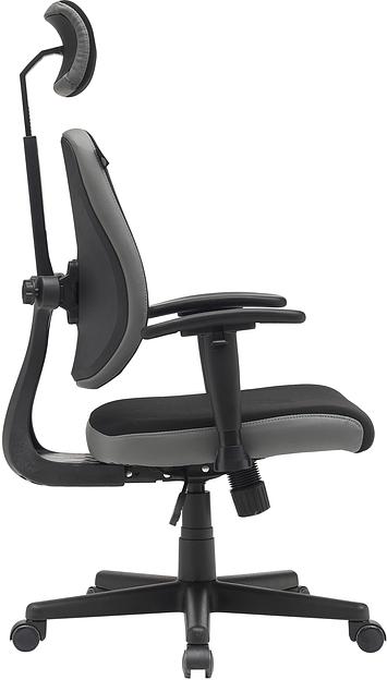 Кресло Cactus CS-CHR-MC03-BKGY черный/серый с подголов. крестов. пластик пластик черный фото 3