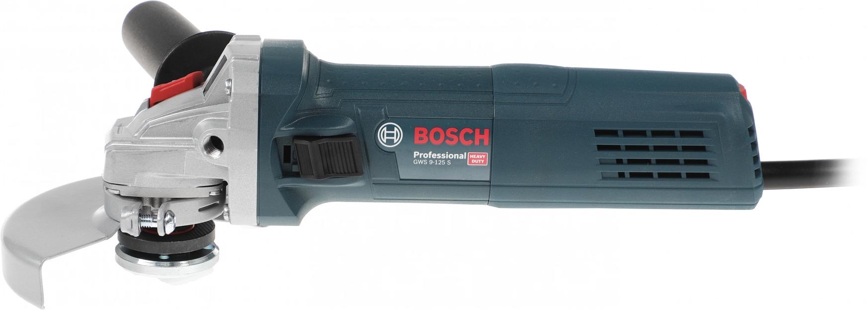 Углошлифовальная машина Bosch GWS 9-125 S 900Вт 11000об/мин рез.шпин.:M14 d=125мм (0601396102) фото 1