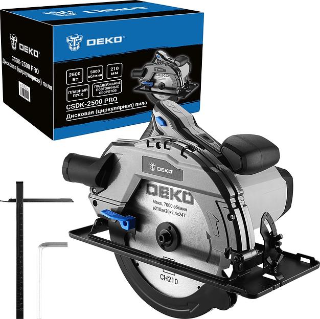 Циркулярная пила (дисковая) Deko CSDK-2500 PRO 2500Вт (ручная) (085-1153) фото 3