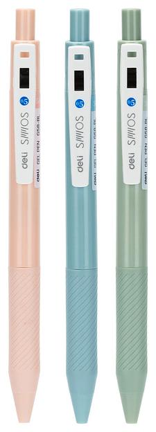 Ручка гелев. Deli EG58-BL голубой d=0.5мм син. черн. фото 2