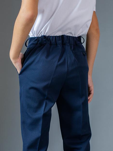 Брюки классические школьные на мальчика KristiKlo синие ОПТ фото 6