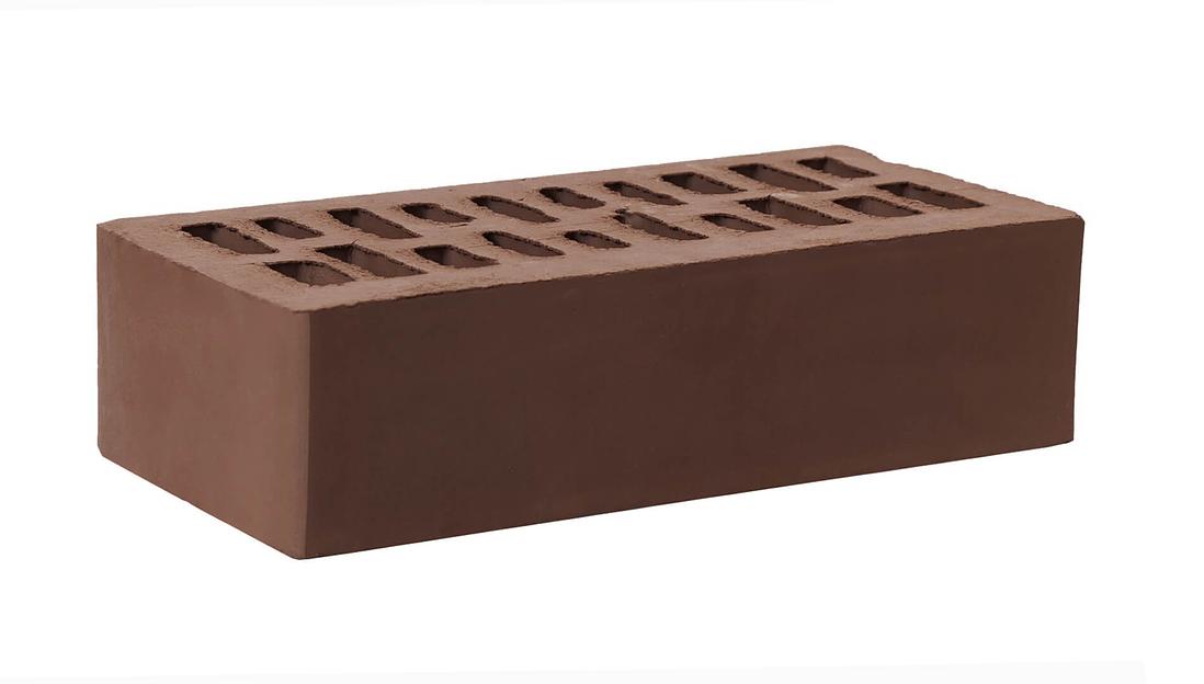 Кирпич лицевой одинарный гладкий «Амстердам» (Шоколад) фото 1