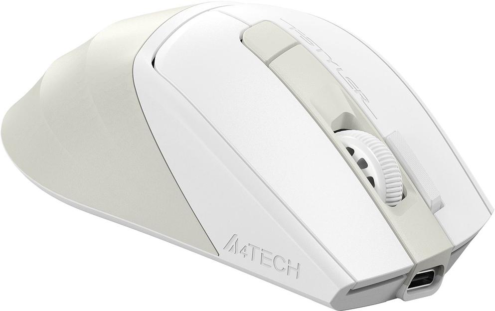 Мышь A4Tech Fstyler FG45CS Air бежевый оптическая (2000dpi) silent беспроводная USB для ноутбука (7but) фото 3