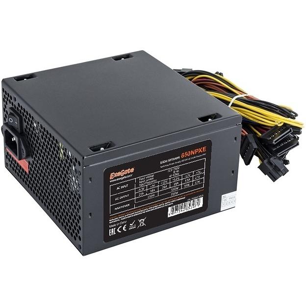 Exegate EX292176RUS-S Блок питания 750W ExeGate 750NPXE (ATX, PPFC, SC, 12cm fan, 24pin, 2x(4+4)pin, 2xPCI-E, 5xSATA, 3xIDE, black, кабель 220V с защитой от выдергивания) фото 1