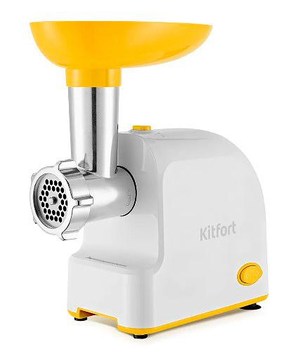 Мясорубка Kitfort КТ-2113-1 1000Вт белый/оранжевый фото 1