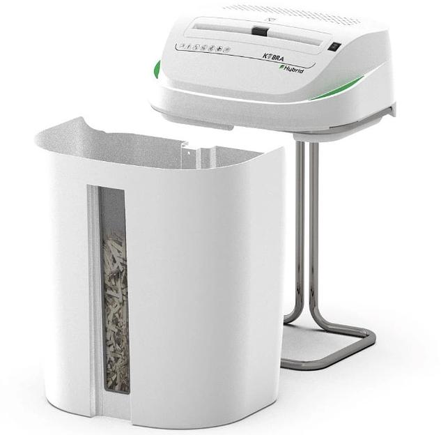 Шредер Kobra C4-Hybrid E/S серый (секр.P-4) перекрестный 15лист. 40лтр. скрепки скобы пл.карты CD фото 2