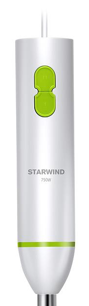 Блендер погружной Starwind SBP1113 750Вт белый/зеленый фото 2