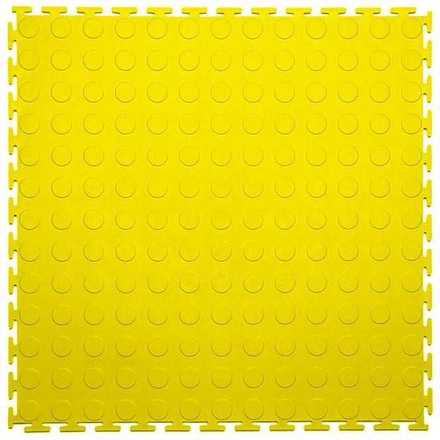 Резиновая плитка Rubber Prom, Цвет Желтый RAL 1016, Толщина модуля 9 мм. фото 1
