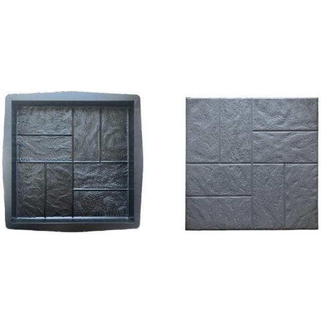 Форма для тротуарной плитки «8 камней» 400x400x50 мм фото 1