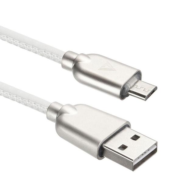 Кабели USB ACD USB кабель ACD-Allure MicroUSB; USB-A Кожа, 1м, белый (ACD-U926-M1W) фото 1