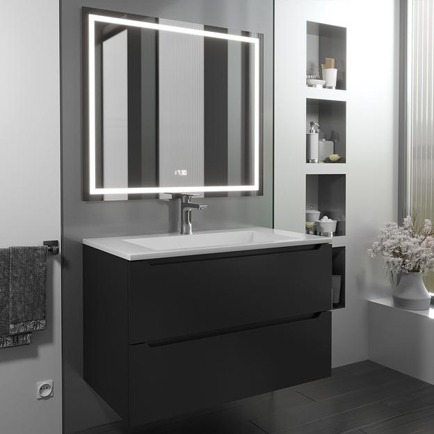 Раковина для ванной полувстраиваемая Uperwood Next 80 см, прямоугольная, белая фото 3