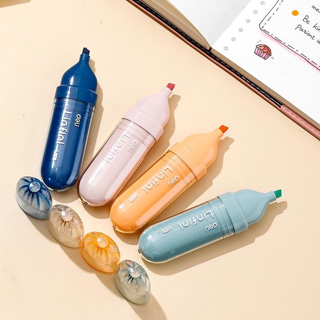 Набор текстовыделителей Deli EU370 1-5мм 4цв. ассорти (4шт.) фото 4