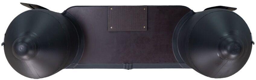 Лодка Таймень NX 2850 киль, слань , 2850*1320*400 мм., цвет: серый-черный фото 6